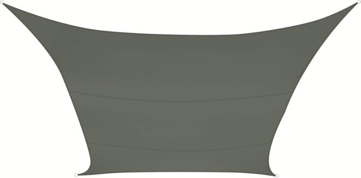 Schaduwdoek - Zonnezeil - Rechthoek - 4 x 3 m - Kleur: Groengrijs - Perel