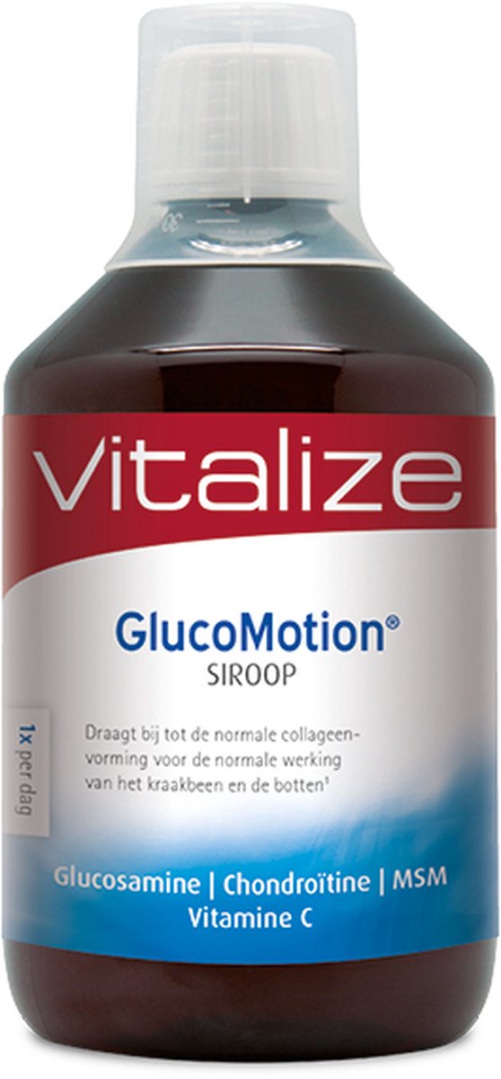 Vitalize GlucoMotion Siroop 500 ml - Glucosamine, Chondroïtine en MSM in vloeibare vorm - Activeert de natuurlijke energ...