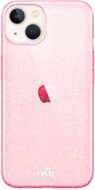 Sparkle Away Pink - Coque en Siliconen adaptée à iPhone 13 - Coque antichoc à paillettes - Coque à Glitter rose