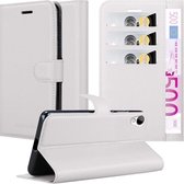 Étui Cadorabo pour HTC Desire 10 LIFESTYLE / Desire 825 en BLANC ARCTIQUE - Housse de protection avec fermeture magnétique, fonction support et poche pour cartes Book Case Cover Etui