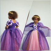 Patois kraai stel je voor Luxe Rapunzel Jurk incl. cape en haarband, Carnavalskleding Kinderen,  Prinsessenjurk... | bol.com