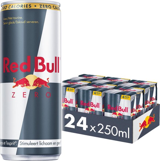 Red Bull Zero - Suikervrije Energiedrank - 24x25cl