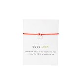 Bixorp Luck Dames Armband met Zilveren Olifant aan Rood Bandje - "Good Luck" - 18cm - Cadeau voor Vrouw - Zilverkleurig\