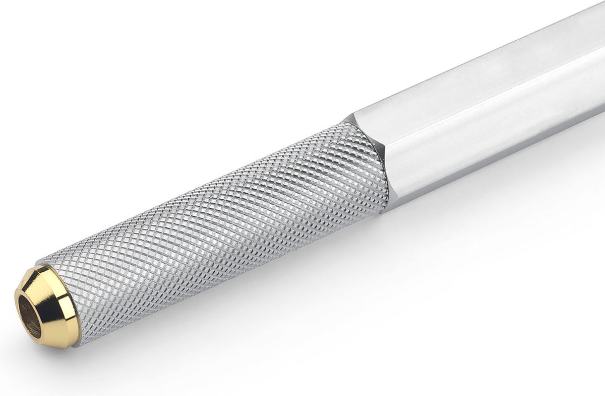 rOtring 800 Ballpoint | Medium Point | Black Ink | Silver Barrel | Refillable | Includes Velvet Pen Case