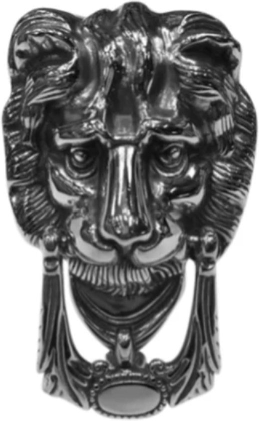 RARE ANCIEN HEURTOIR  TÊTE DE LION  en Bronze Massif Bon État EUR 59