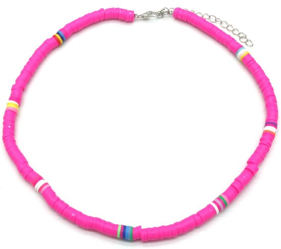 Ketting Surf Beads - Verstelbaar 37-42 cm - Roze