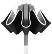 Parapluie pliant automatique Tamarow™ - Design inversé - Coupe-vent - Léger - Réflexion - Design inversé - Grijs
