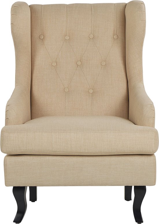 ALTA - Chesterfield fauteuil - Beige - Polyester