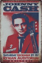 Wandbord Concert Bord - Johnny Cash Nashville 1957
