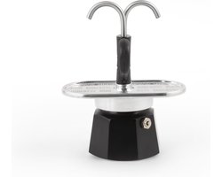 Bialetti Mini Express 2 Kops – Espressomaker – Aluminium – Inclusief 2 Espressokopjes