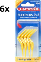 Lactona FlexPicks 2in1 XS/S Geel in blister - 6 x 20 stuks - Voordeelverpakking