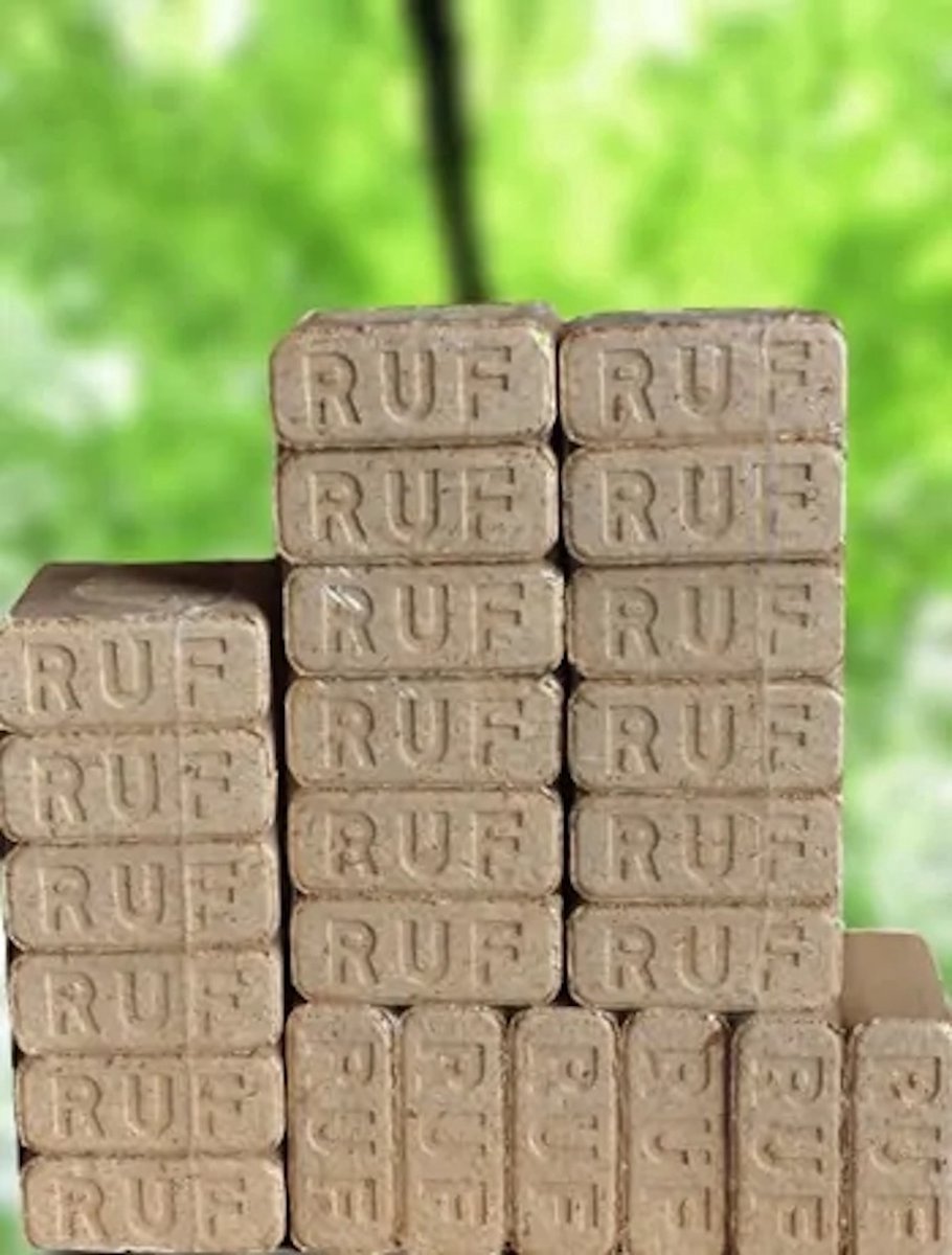 RUF Briketten - brandhout - geperst hout - 10 kg - 10 briketten op Prijzenvolger.com