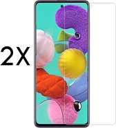 Screenz®- Screenprotector geschikt voor Samsung Galaxy A72 4G/5G - Tempered glass Screen Protector - Screenprotector met opening voor camera - 2 stuks