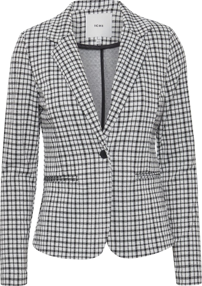 Ichi IHKATE SMALL CHECK BL Dames Blazer - Maat XXL