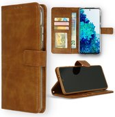 Casemania Hoesje Geschikt voor Samsung Galaxy A04E Bruin - Portemonnee Book Case - Kaarthouder & Magneetlipje