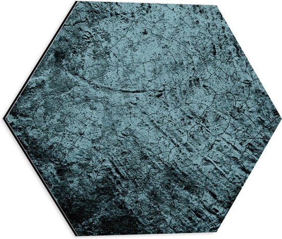 Dibond Hexagon - Textuur in Rots - 40x34.8 cm Foto op Hexagon (Met Ophangsysteem)