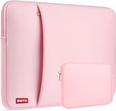 BOTC Laptophoes 14/15 inch - 2-delige - Laptop Sleeve met Etui - Laptophoes/ Sleeve - Extra Vak - Roze
