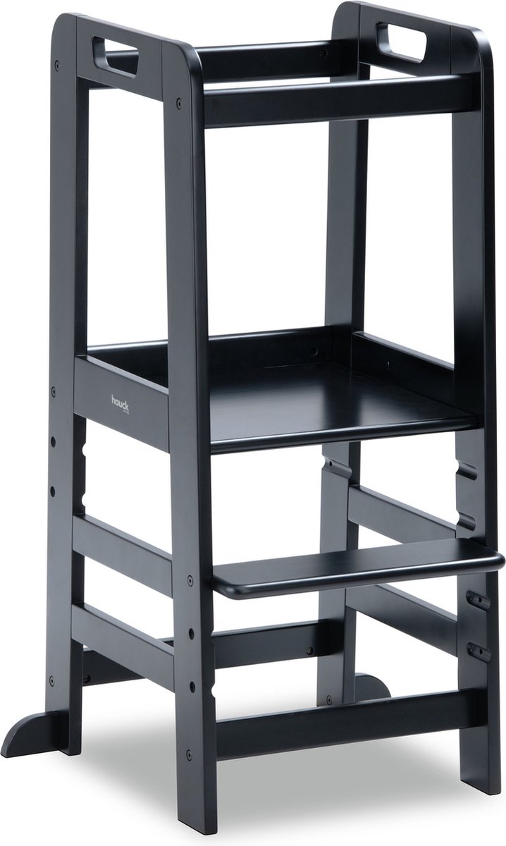 Hauck Learn N Explore - Leertoren - Opstapje - FSC® Mix Gecertificeerd Beukenhout - Black