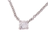Collier - or - 14 kt - diamant - 83-10601 - 42 cm - or blanc - diamant 0,20 ct - vente