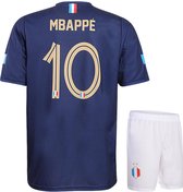 Frankrijk Voetbaltenue Mbappe - Mbappe Tenue Thuis - 2022-2024 - Voetbaltenue Kinderen - Shirt en Broekje - Jongens en Meisjes - Volwassenen - Heren en Dames-XXL