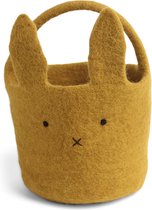 Én Gry & Sif - Panier de lapin de Pâques - Panier de Pâques jaune - commerce équitable fabriqué à partir de matériaux durables