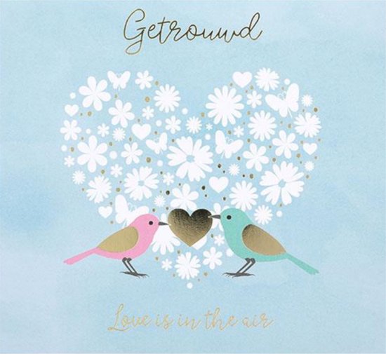 Depesche - Pop up muziekkaart met licht en de tekst "Getrouwd - Love is in the air" - mot. 043