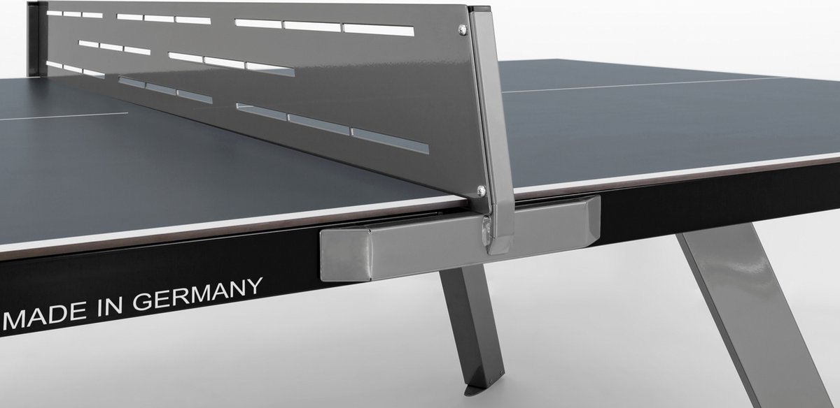 Sponeta® S6-80e outdoor Tafeltennistafel - Pingpongtafel - Grijs - vaste opstelling - Inclusief tafeltennisnet - LxBxH 274x185x76cm - 10-mm dik weerbestendig tafelblad - 10 Jaar garantie - Winkel Eindhoven-Made in Germany-kleurvast-107kg