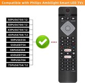Télécommande pour tous les téléviseurs LED Smart Philips Ambilight 4K 75PUS6754/12 65PUS6754/12 65PUS6704/12 55PUS6754