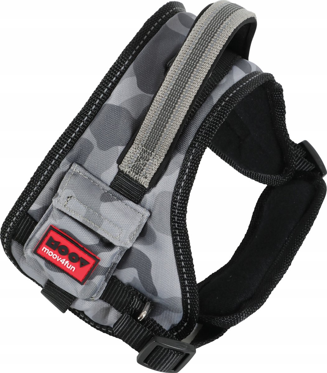 ZOLUX Moov Hondenharnas / Hondentuig - Grijs Camo - Maat: L - Nekomtrek: 48 - 65 cm - Borstomtrek: 62 - 82 cm (GELIEVE ALVORENS BESTELLEN OPMETEN)