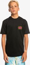 Quiksilver - UV Surf T-shirt voor jongens - Radic Strike Korte mouw - UPF50 - Jet Black - Zwart - maat 134-140cm
