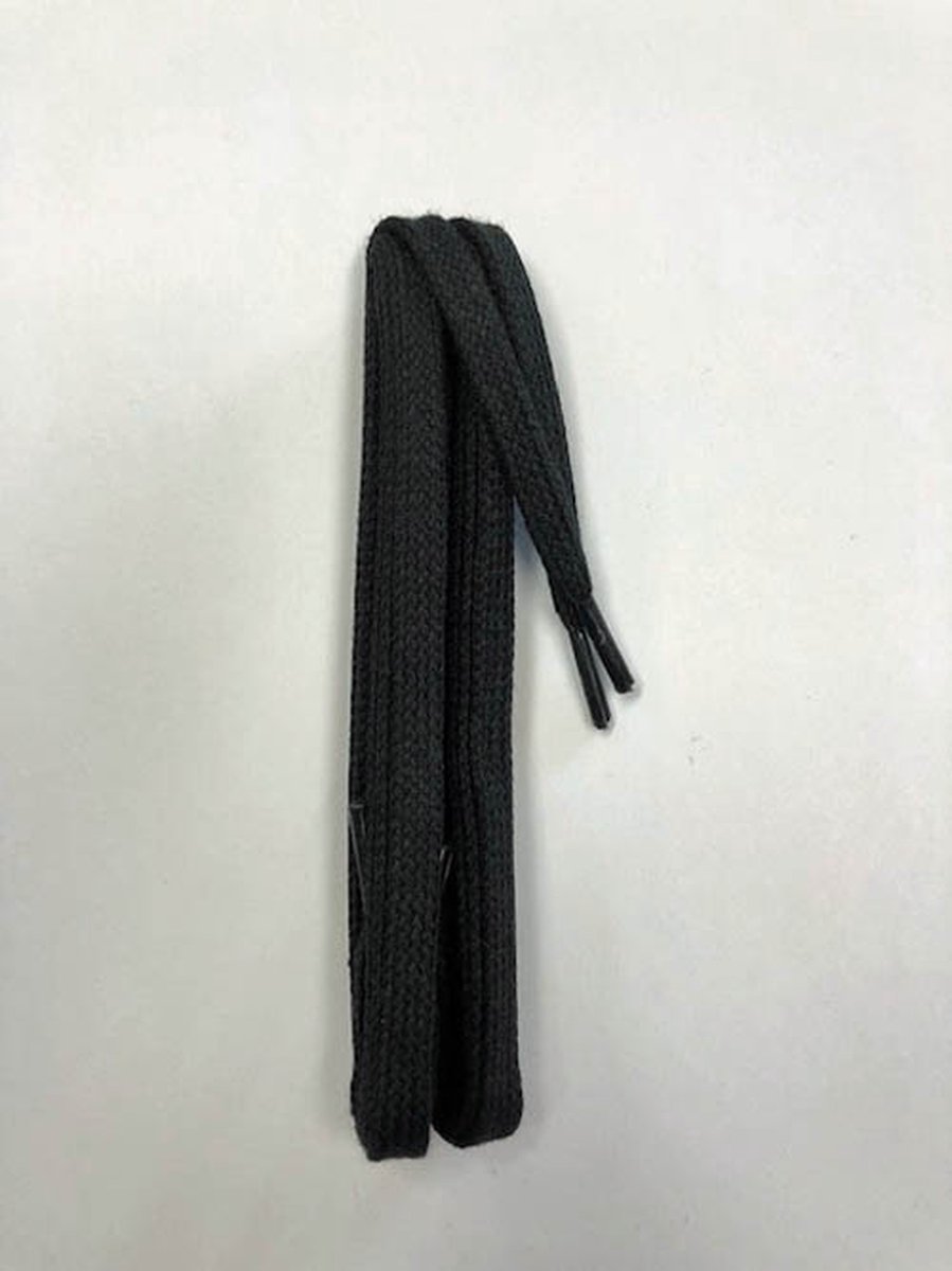 platte nauwe veters 90cm zwart katoen