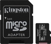 MICRO SD KAART ZWART 32GB+ADAPTER Class 10