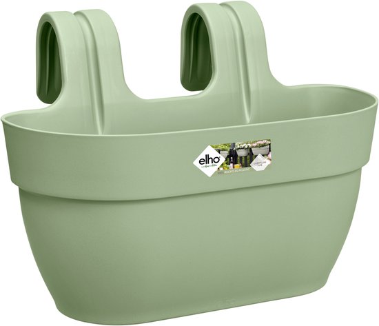 Elho Vibia Campana Easy Hanger M 36 - Planteur pour Balcon & Extérieur - Ø 36.0 x H 26.5 cm - Vert pistache