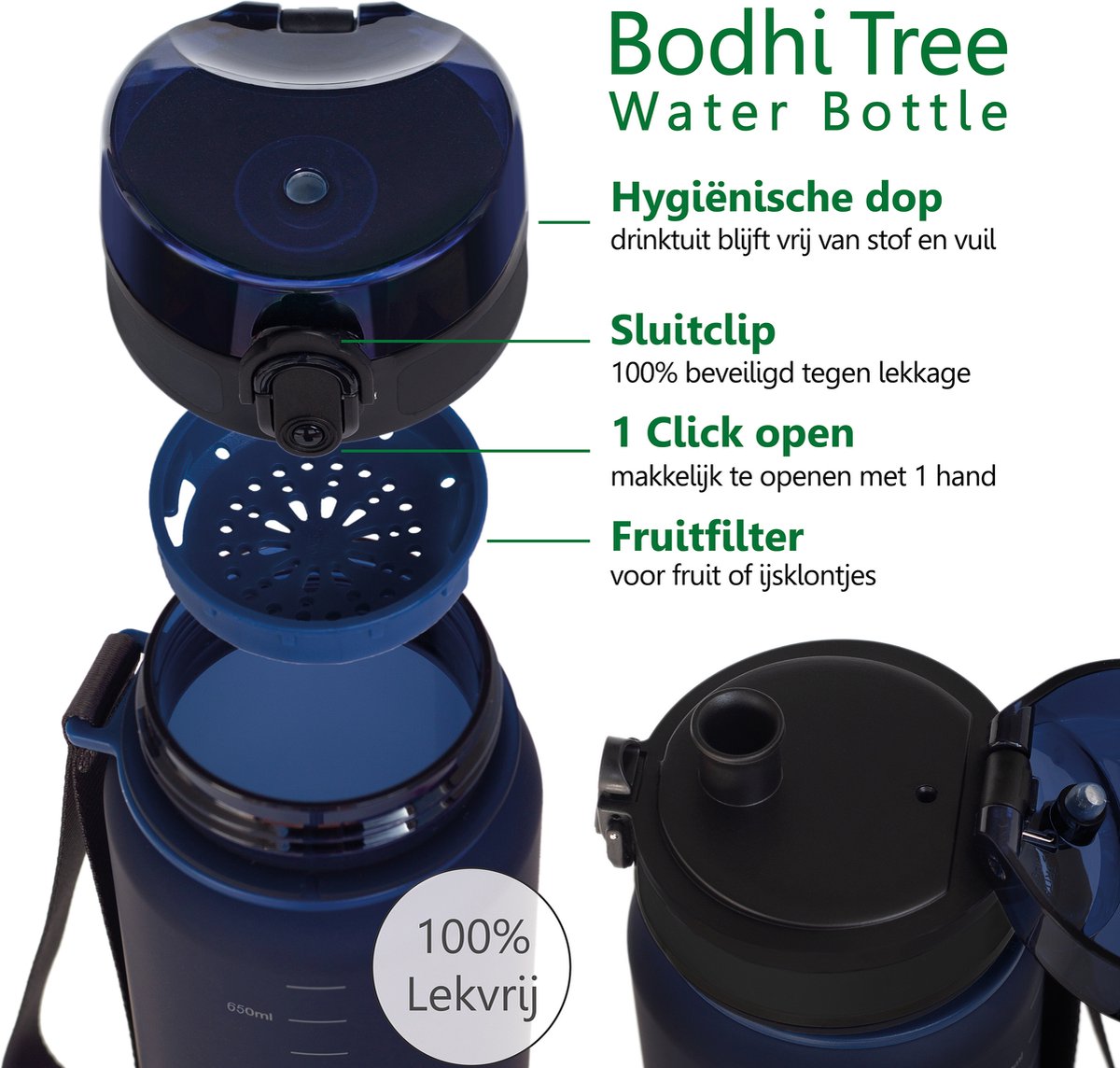 Bodhi Waterfles 650ml - Lekvrij thumbnail 4