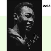 Allernieuwste.nl® Canvas Schilderij Pelé de Legende - Top Voetballer - Voetbal Sport - Kleur - 50 x 70 cm