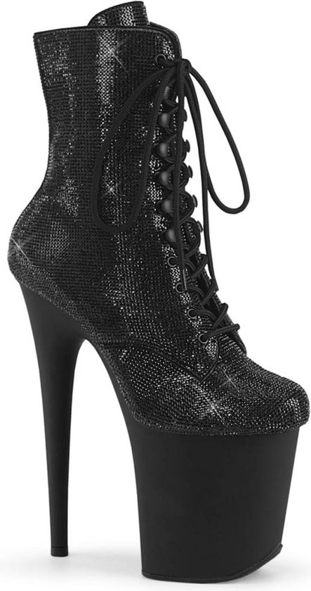 Bottes femmes à plateforme Pleaser, chaussures de pole dance -42 chaussures- FLAMINGO-1020RS US 12 Zwart
