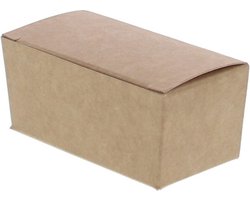 Pralinedoosje 2 pralines effen kraft, 50st