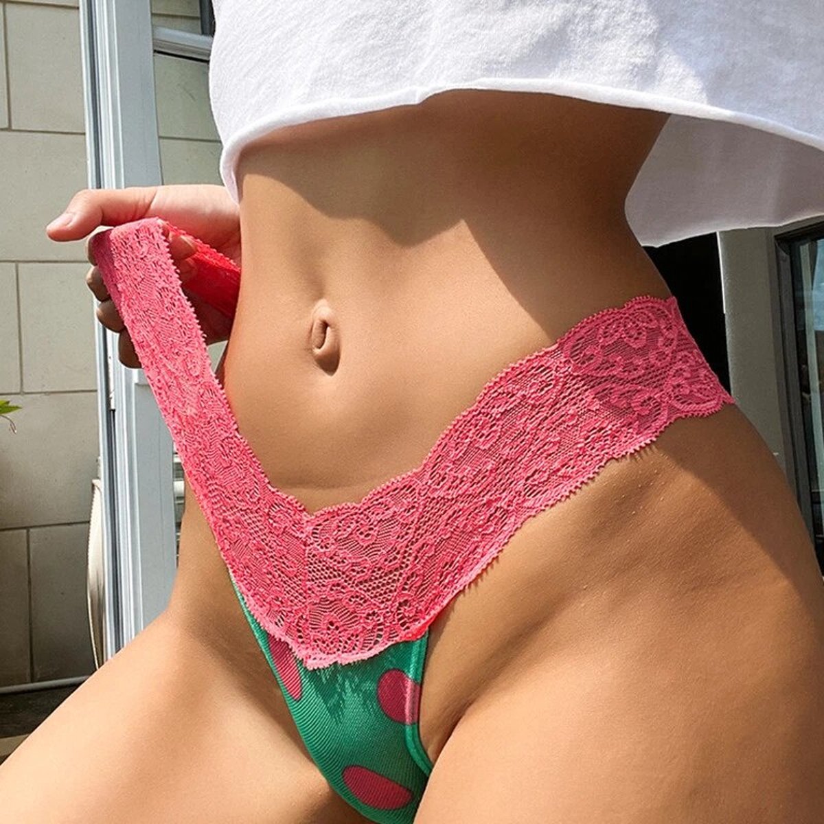 Sexy tweekleurige string