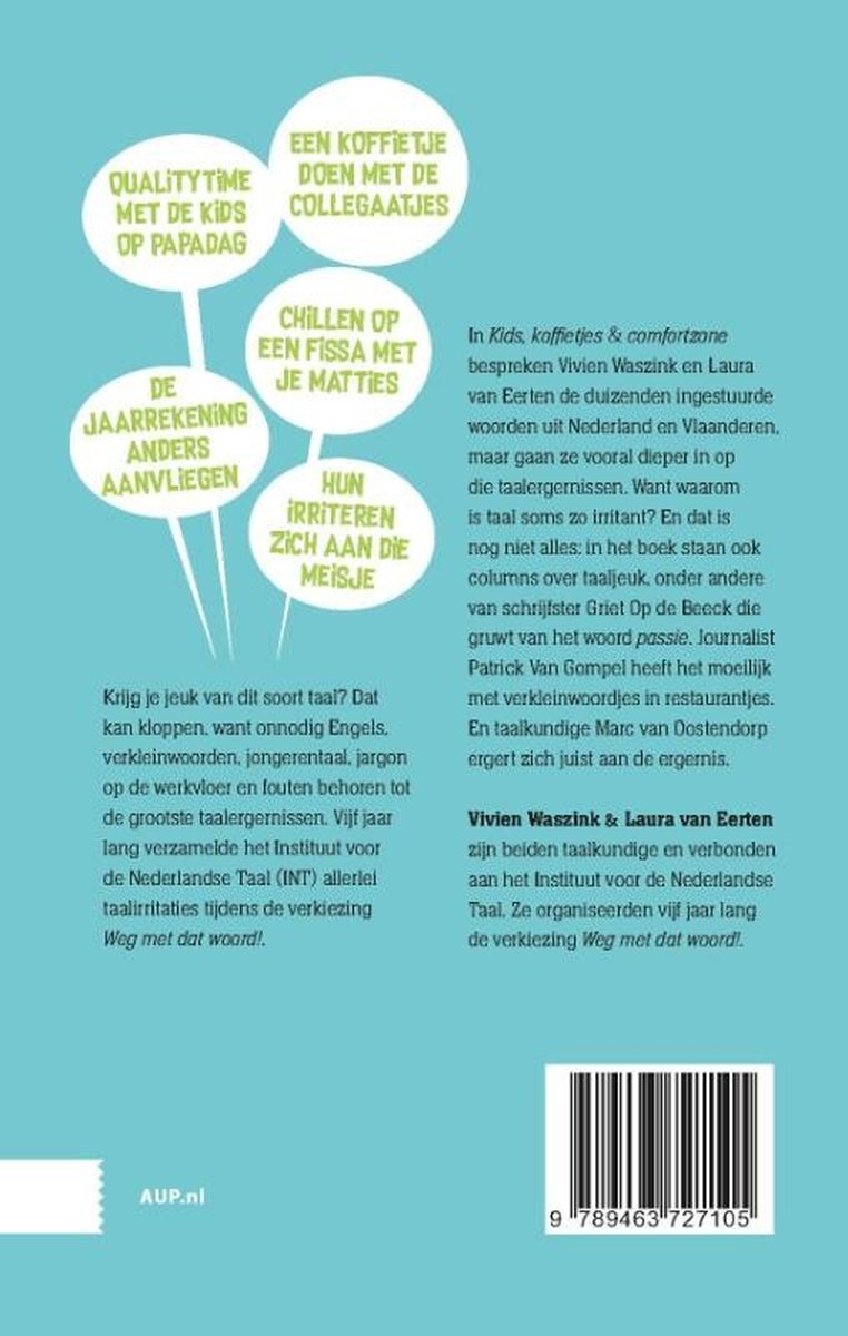 Kids, koffietjes, comfortzone - back cover