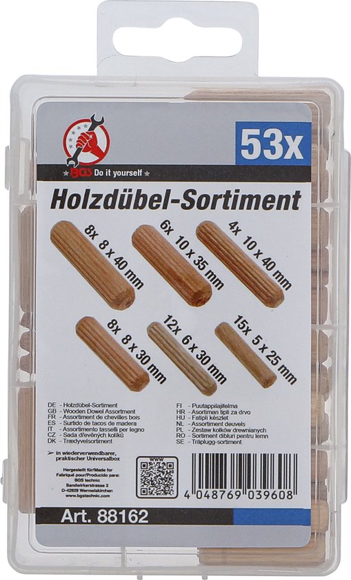 Pernos Taquetes De Madera Bolsa 200pz 8x30mm 5/16'' Tarugos