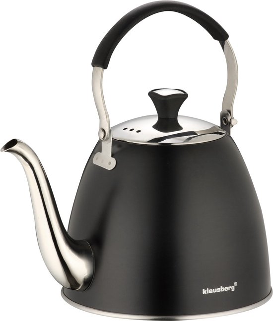 Klausberg 570- Bouilloire sifflante - noir - 1,1 litre