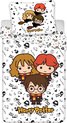 foto van Harry Potter Dekbedovertrek Emoticons Harry, Ron & Hermelien- 140 X 200 Cm - 70 X 90 Cm
