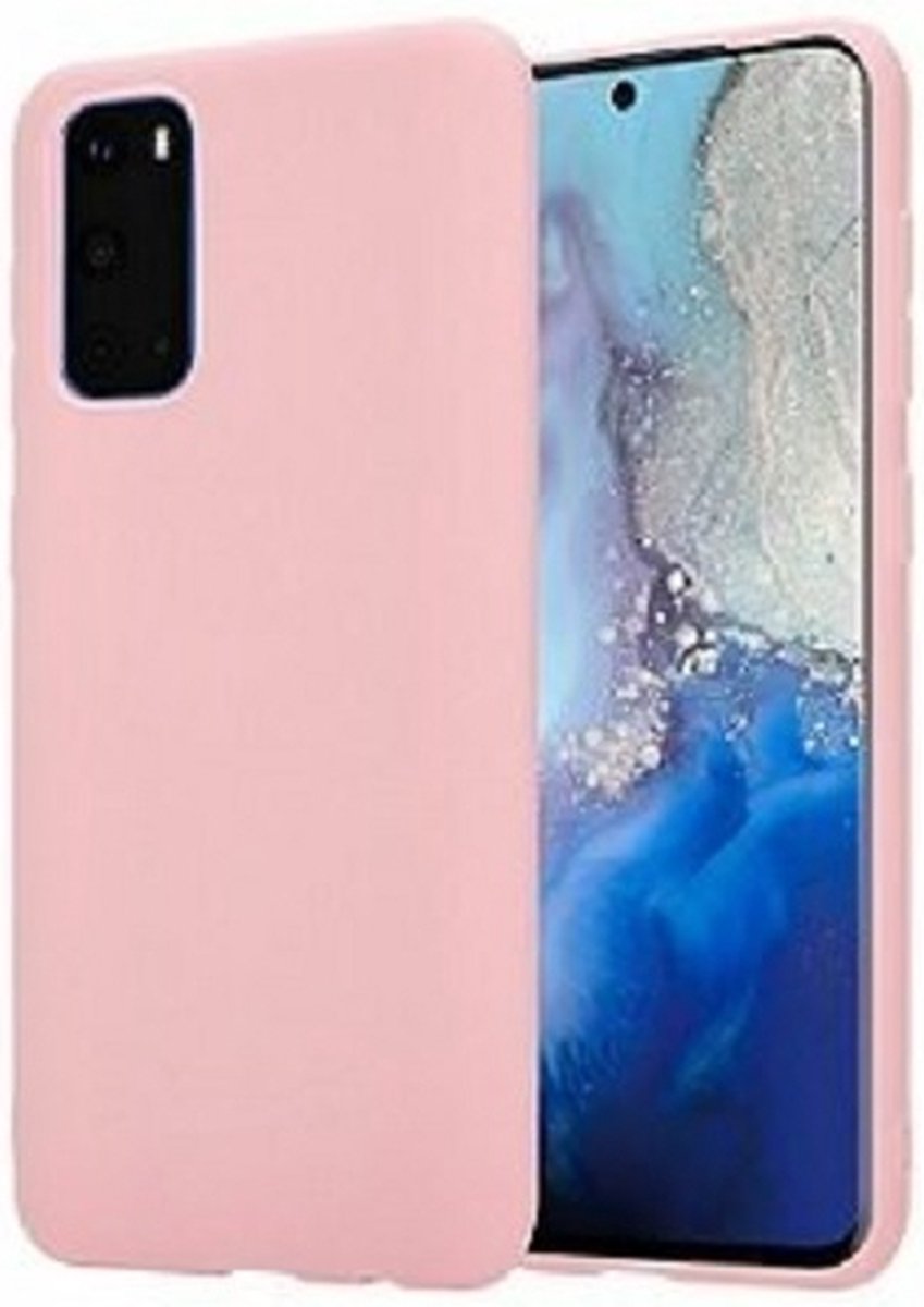 Samsung S20 Plus Siliconen Hoesje Pastelkleur Roze