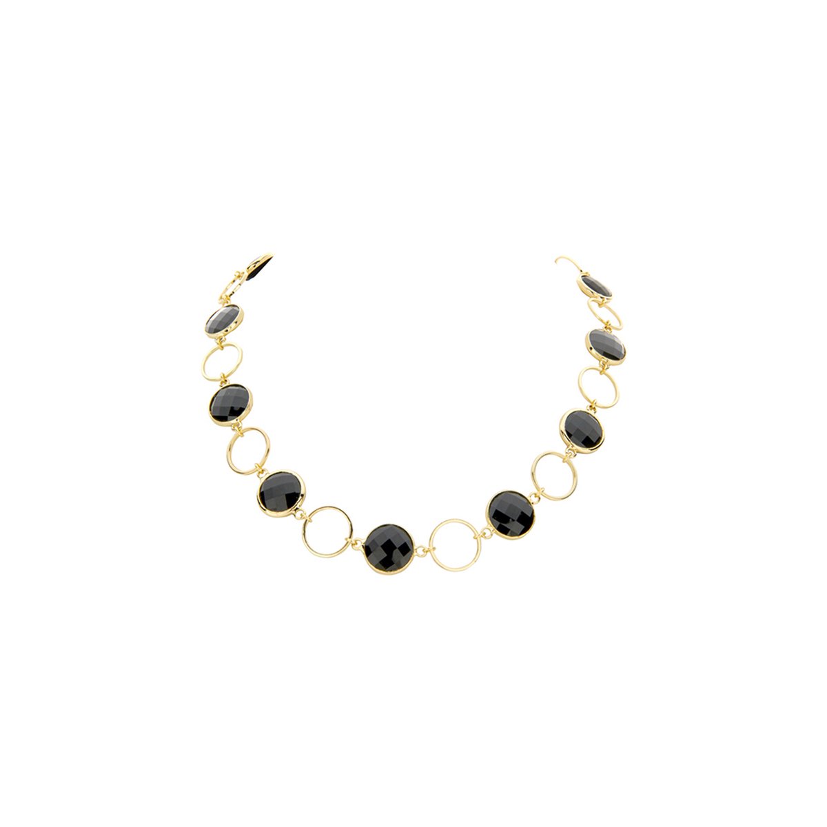 Les Cordes - Halsketting - Collier - DANIS - Zwart - Metaal - Sieraad Dames - Juwelen