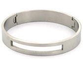 Armband Dames - Bangle - RVS - One Size - Zilverkleurig