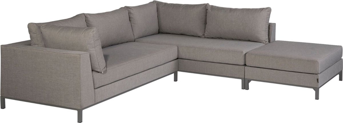 Bol.com WOOOD Sicilië loungeset tuin - Aluminium - Taupe - 60x262x246 aanbieding