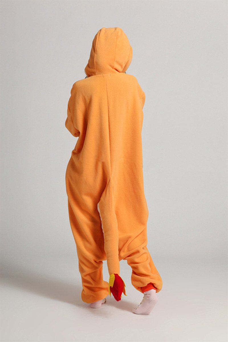 KIMU® Onesie Oranje Vuur Salamander Baby Pakje - Slangenpak Kostuum Reptiel Gekko Pak - Huispak Boxpakje Pyjama Jongens Meisjes Festival — afbeelding 4