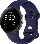 Bandje Voor Google Pixel - Watch Sport Band - Donkerblauw - Maat: ML - Horlogebandje, Armband