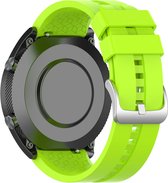 Strap-it Smartwatch strap 20mm - bracelet de montre à rayures en silicone adapté pour Samsung Galaxy Watch 5 & 5 Pro / Watch 4 & 4 Classic / Watch 3 41mm / Watch 1 42mm / Watch Active / Active2 40 & 44mm - citron vert