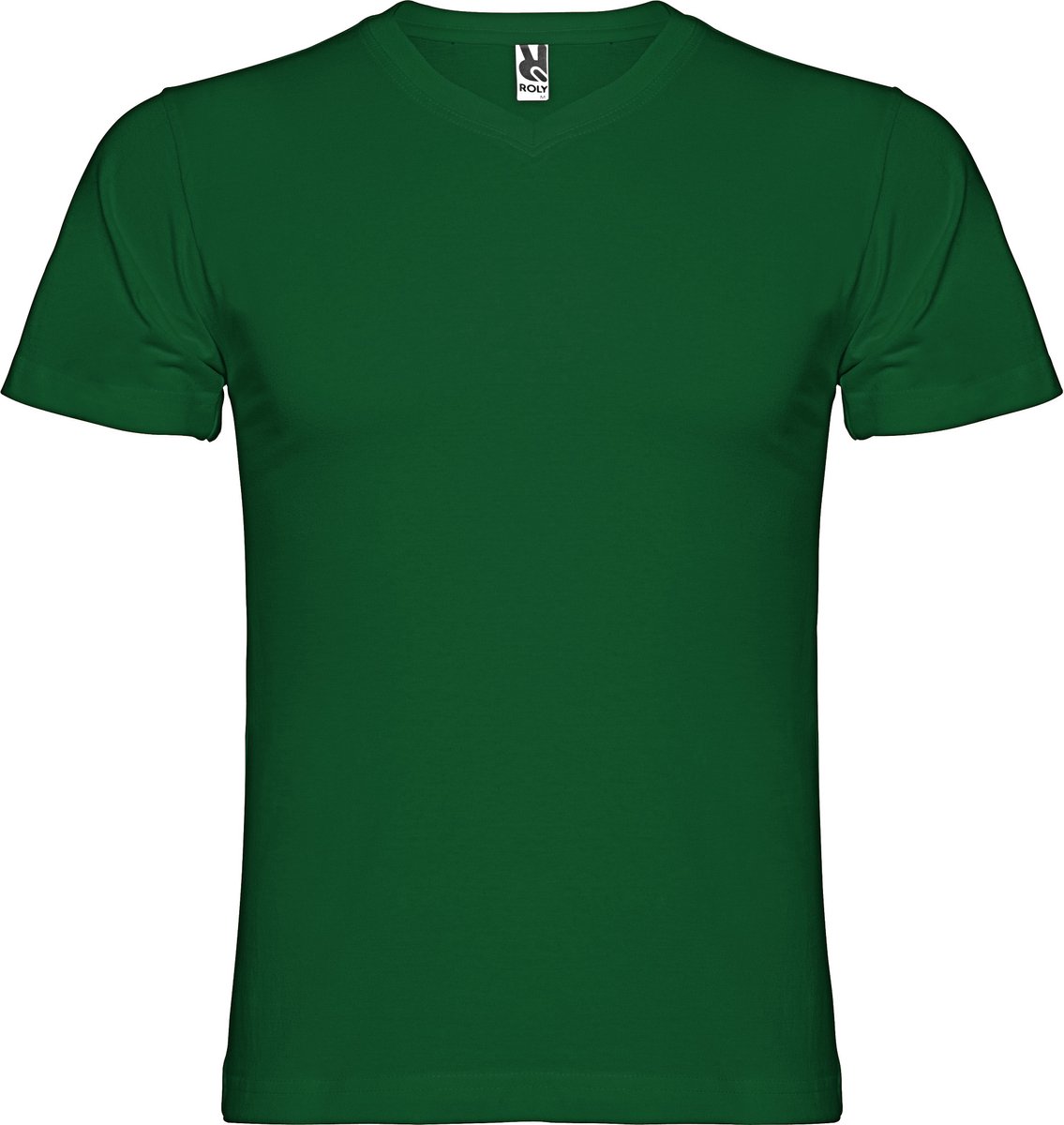 T-shirt ‘Samoyedo’ met V-hals merk Roly Flesgroen